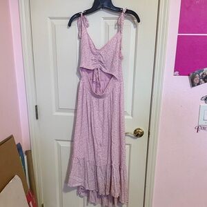 Hollister Light Pink Smocked Dress